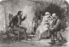 FAMILY. Fine arts. Le recit d'une grande bataille 1846 old antique print