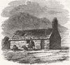 CUMBS. Chapel, Wastdale head, Cumberland 1846 old antique print picture