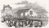 NORTHUMBS. Newcastle farm show. Pavilion 1846 old antique print picture