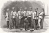 TOWNS. Shanghai. Chinese troops, European officer 1863 old antique print