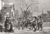 WORCS. Worcestershire mummers 1859 old antique vintage print picture