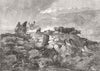 WALES. The old bridge at Dolwyddelan 1857 antique vintage print picture