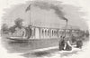 OXON. Barge of Oxford University boat-club 1855 old antique print picture
