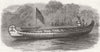 BIRCH-BARK CANOE. Gift from Hudson's Bay Co 1861 old antique print picture