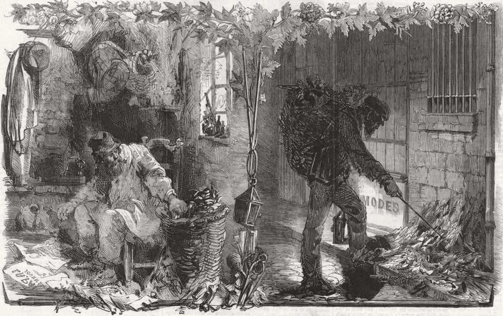 PARIS. Rag-sorter & picker 1861 old antique vintage print picture ...