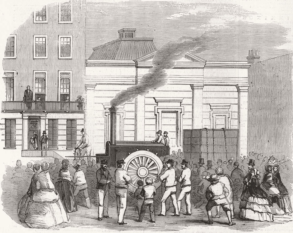 ENGINEERING. Bray's traction-engine 1858 old antique vintage print ...