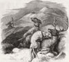 DEER. Deerstalking in the highlands 1863 old antique vintage print picture