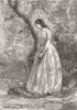 PRETTY LADIES. Maidenhood 1856 old antique vintage print picture