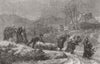 FRANCE. Funeral, Vosges Mountains 1856 old antique vintage print picture