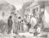 FAMILIES. Sketching from nature 1857 old antique vintage print picture