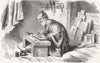 ARTISTS. A Japanese wood-engraver 1864 old antique vintage print picture
