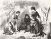 CHILDREN. Knuckle down! 1858 old antique vintage print picture