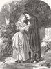 SCOTLAND. Mermaiden's well-vide Bride of Lammermoor 1857 old antique print