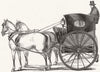 COACHES. The new curricle tribus 1845 old antique vintage print picture