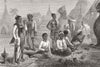 BURMA. Burmese at prayer to Gaudama 1875 old antique vintage print picture