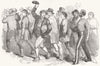 PORTRAITS. Recruiting for the army 1854 old antique vintage print picture