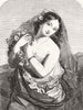 PRETTY LADIES. Sunshine 1855 old antique vintage print picture