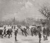 OXON. Skating at Oxford 1869 old antique vintage print picture