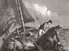 KENT. Shrimping in the Medway 1869 old antique vintage print picture