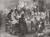 SOCIETY. A Merry Christmas! 1860 old antique vintage print picture