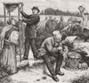 SURREY. Rd of Derby-punch & judy man 1870 old antique vintage print picture