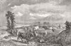 FRANCE. View from Suresne 1859 old antique vintage print picture