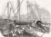 DISASTERS. Repairing accident, Great Eastern 1859 old antique print picture