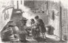 SOCIETY. China new year. Woman preparing cakes 1865 old antique print picture