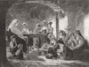 ITALY. Girls school, Abruzzi mountains 1861 old antique vintage print picture