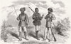 BHUTAN. Native troops of Bengal army employed  1865 old antique print picture