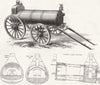 MILITARIA. Perkinss oven, used  1867 old antique vintage print picture