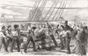 SHIPS. Loading cannon 1867 old antique vintage print picture