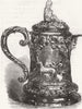 DECORATIVE. Jug. C Adderley 1867 old antique vintage print picture