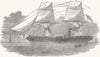 ROYALTY. HM surveying Ship Hecla 1854 old antique vintage print picture