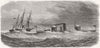 NORTH CAROLINA. Federal Monadnock, Cape Hatteras 1865 old antique print