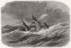 ST GEORGE'S CHANNEL. Shipwreck Armenian, Arklow bank 1865 old antique print
