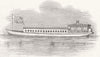 SCOTLAND. Boat fitted up for Queen, Crinan Canal 1847 old antique print