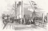 DENMARK. King of visiting Peto Cygnus 1854 old antique vintage print picture