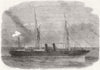 RAPPAHANNOCK. Confederate-ship lying, Calais Pier 1863 old antique print