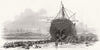 RAILWAYS. Gt Britain Ship. Cutting trench, sand 1847 old antique print picture
