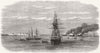 MIDDLE EAST. Burning pirate dhows, Persian Gulf 1868 old antique print picture