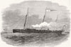 SPITHEAD. Naval review. White division gunboats 1856 old antique print picture