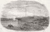 BLACKWALL. Launch. Russian war-ship Vladimere 1848 old antique print picture