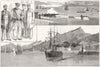GIBRALTAR. Adm Fellows death. Minotaur  1886 old antique vintage print picture