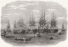 INDIA. Lord Mayo. Hooghly ships-Daphne approaching 1872 old antique print