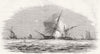 DISASTERS. The explosion 1844 old antique vintage print picture