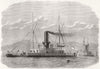 MUMBAI. Abyssinia & Magdala ships, Harbour defence 1870 old antique print