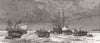CHILE. Doterel explosion-Funeral service 1881 old antique print picture