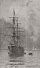 BOATS. Coming to anchor-Out boats 1887 old antique vintage print picture