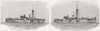 SPITHEAD. Chinese Navy ironclads. Lai Yuan, King 1887 old antique print